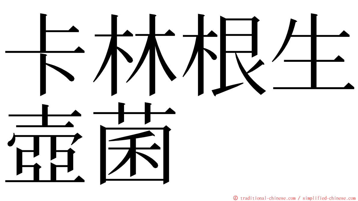 卡林根生壺菌 ming font