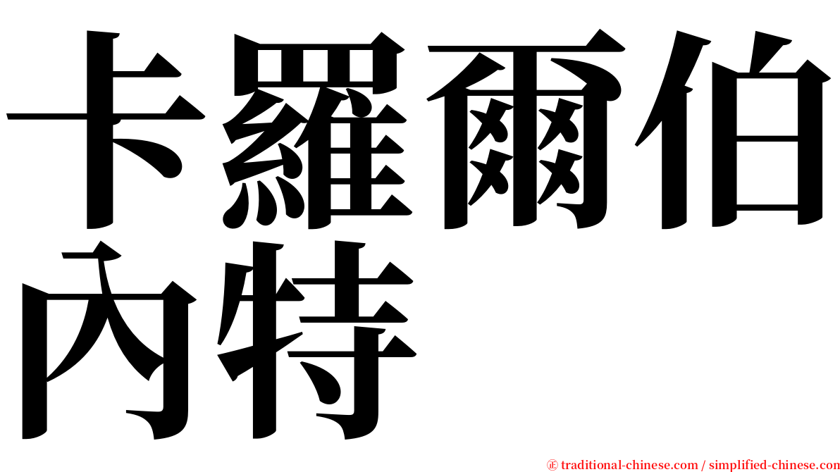 卡羅爾伯內特 serif font