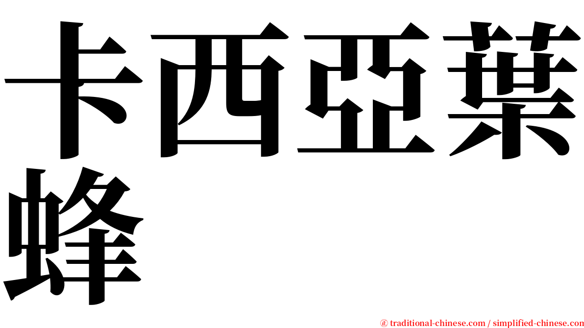 卡西亞葉蜂 serif font