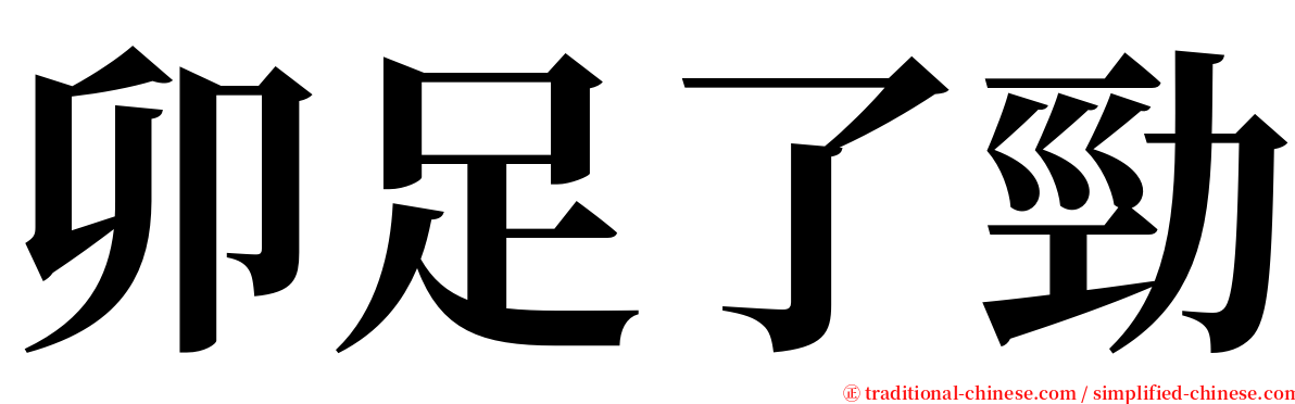 卯足了勁 serif font