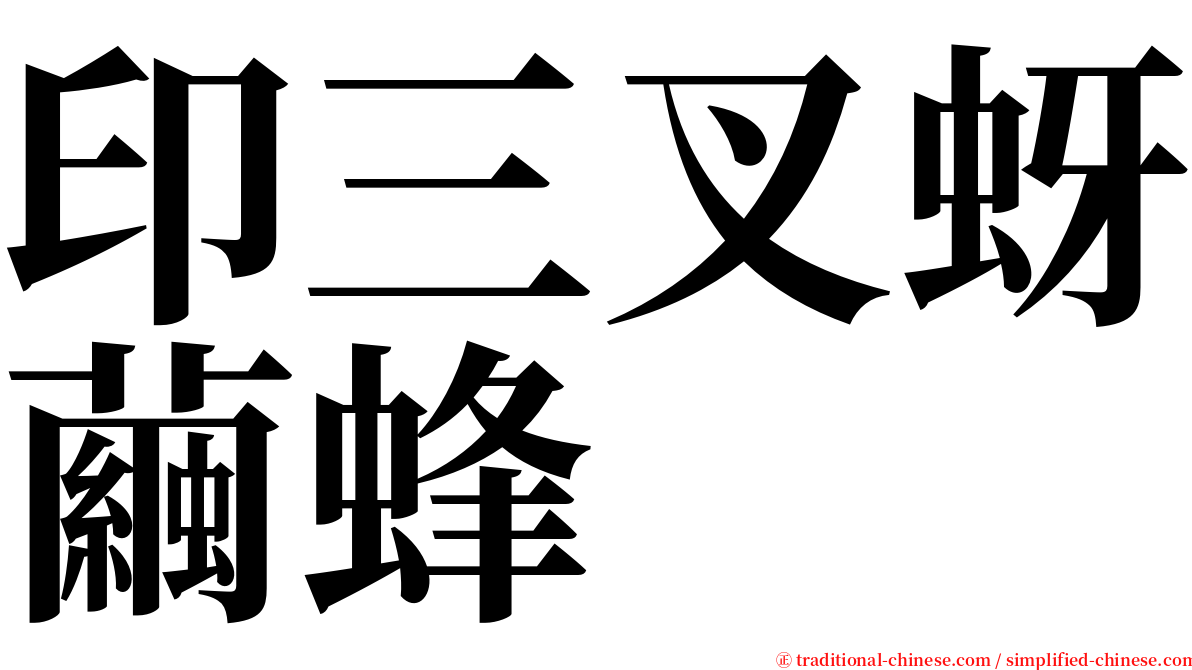 印三叉蚜繭蜂 serif font