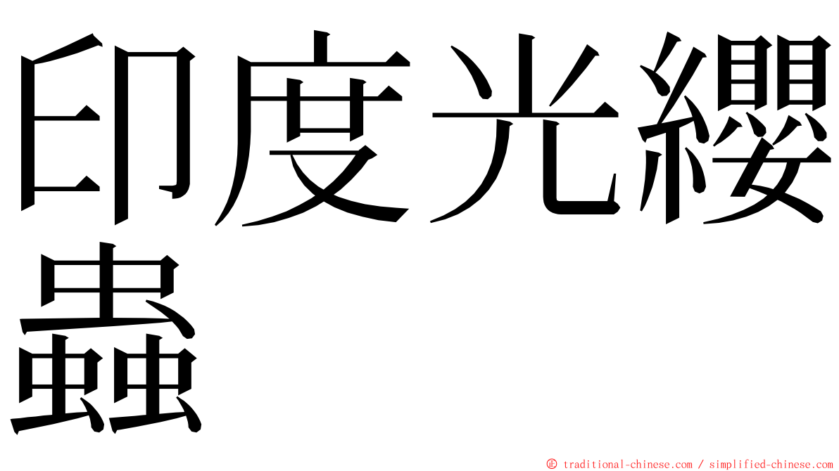 印度光纓蟲 ming font