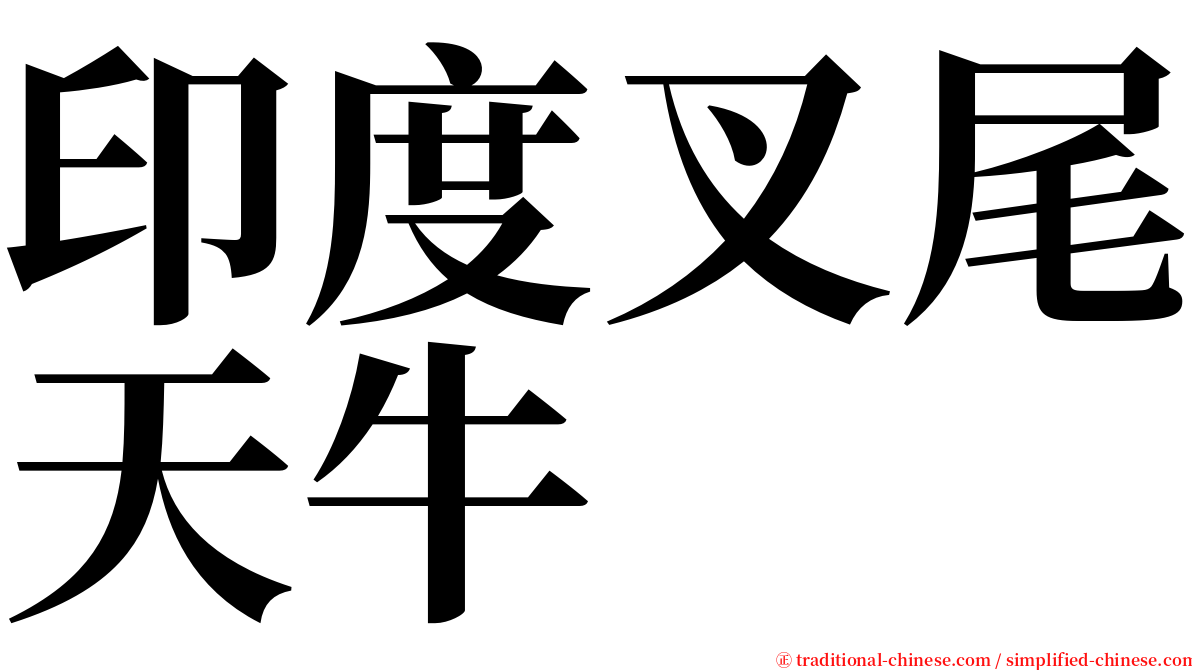 印度叉尾天牛 serif font