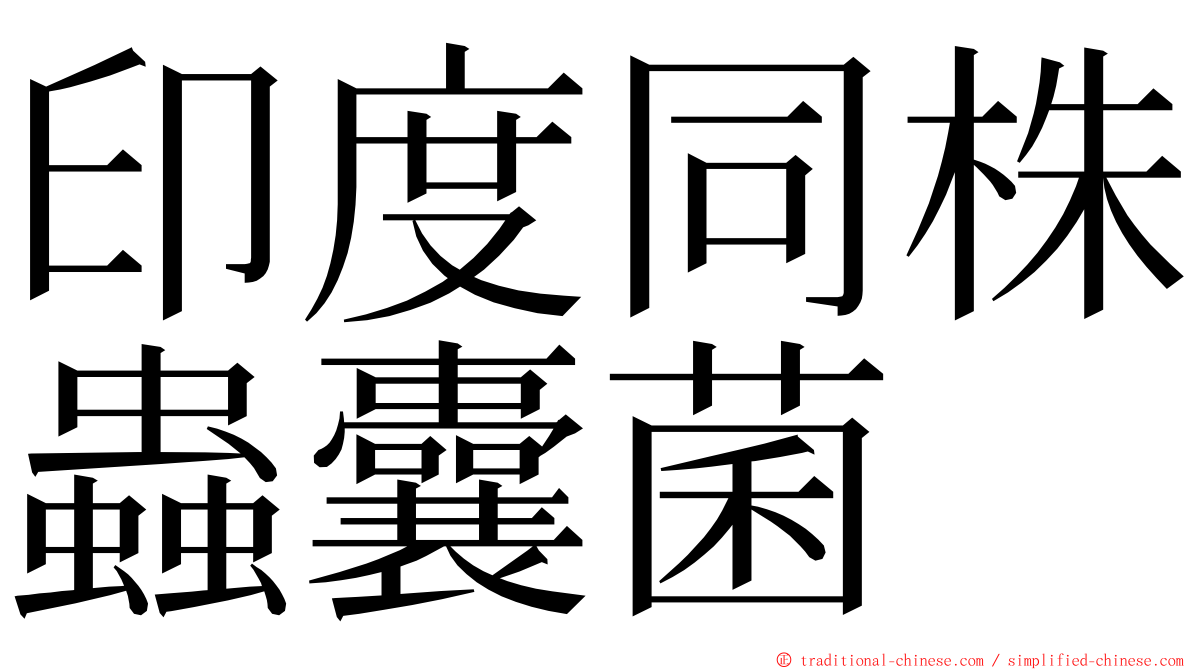 印度同株蟲囊菌 ming font