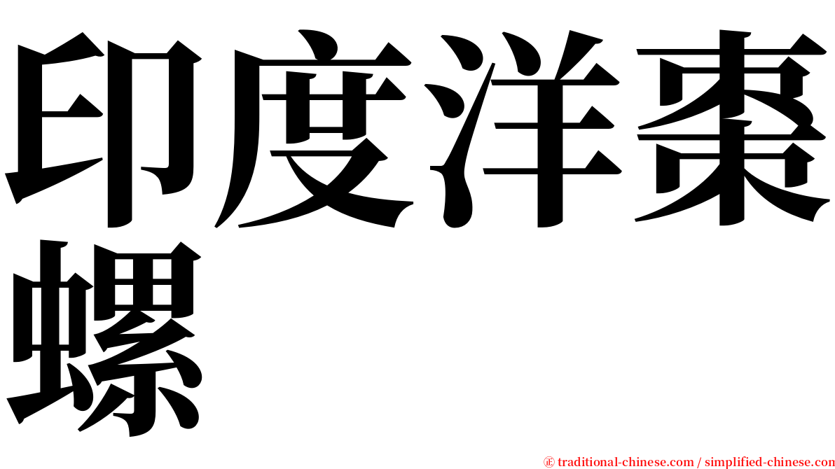 印度洋棗螺 serif font