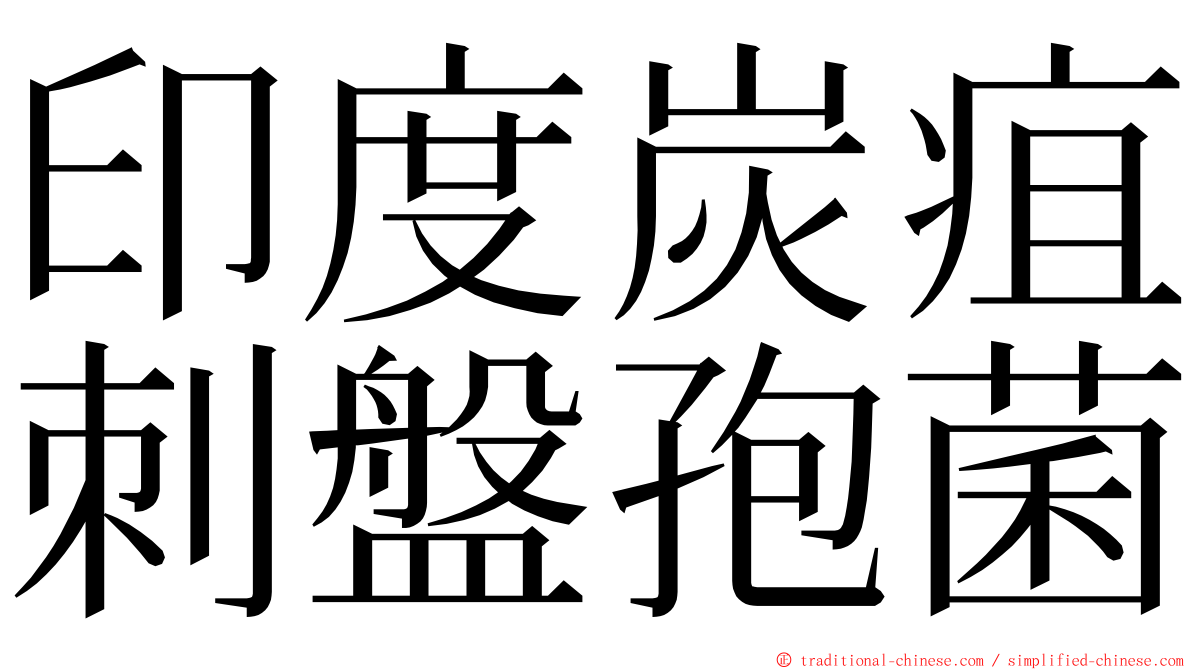 印度炭疽刺盤孢菌 ming font