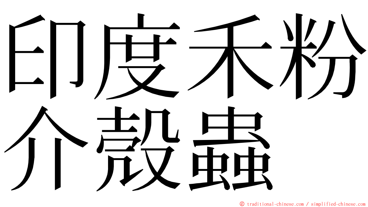 印度禾粉介殼蟲 ming font