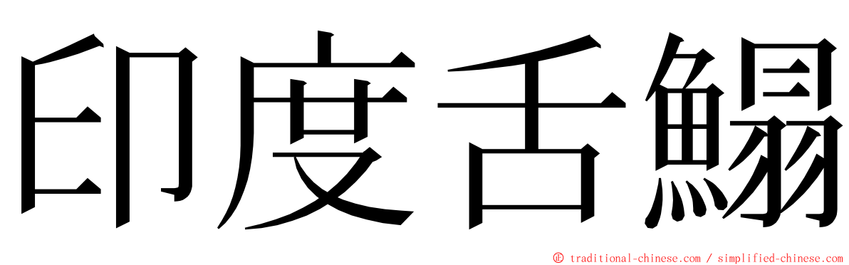 印度舌鰨 ming font