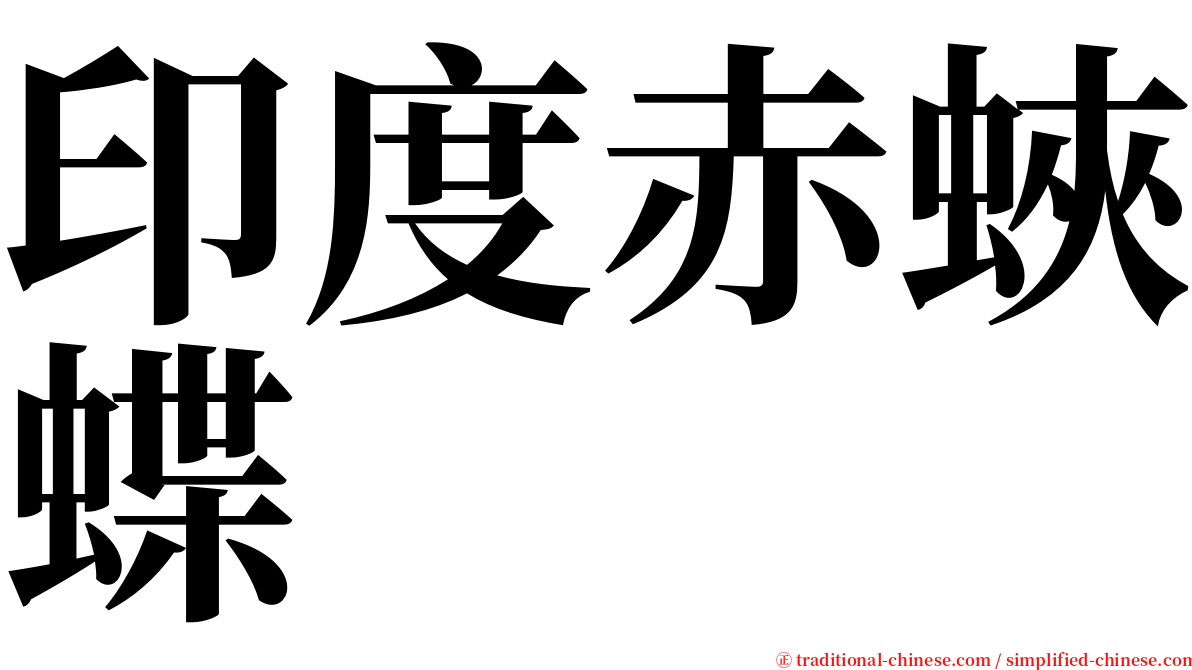 印度赤蛺蝶 serif font