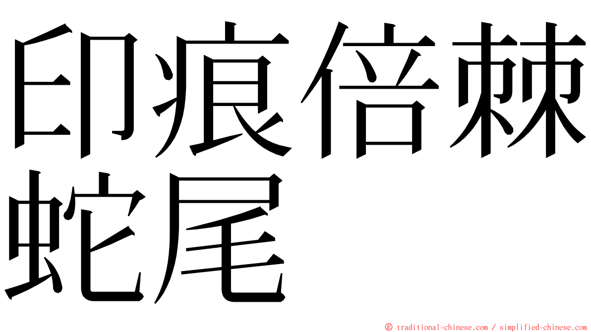 印痕倍棘蛇尾 ming font