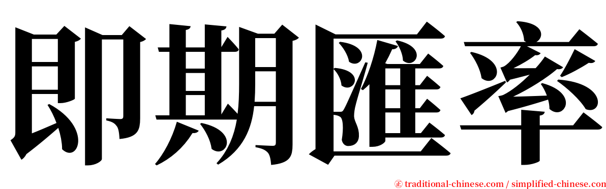 即期匯率 serif font