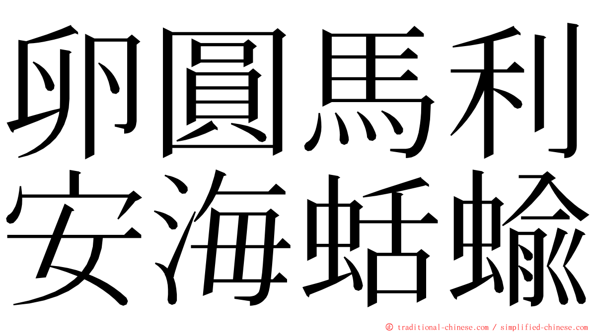 卵圓馬利安海蛞蝓 ming font