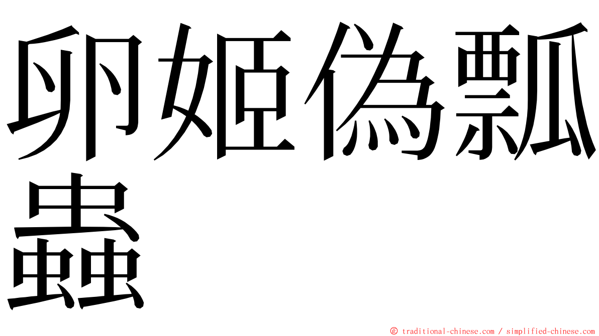 卵姬偽瓢蟲 ming font
