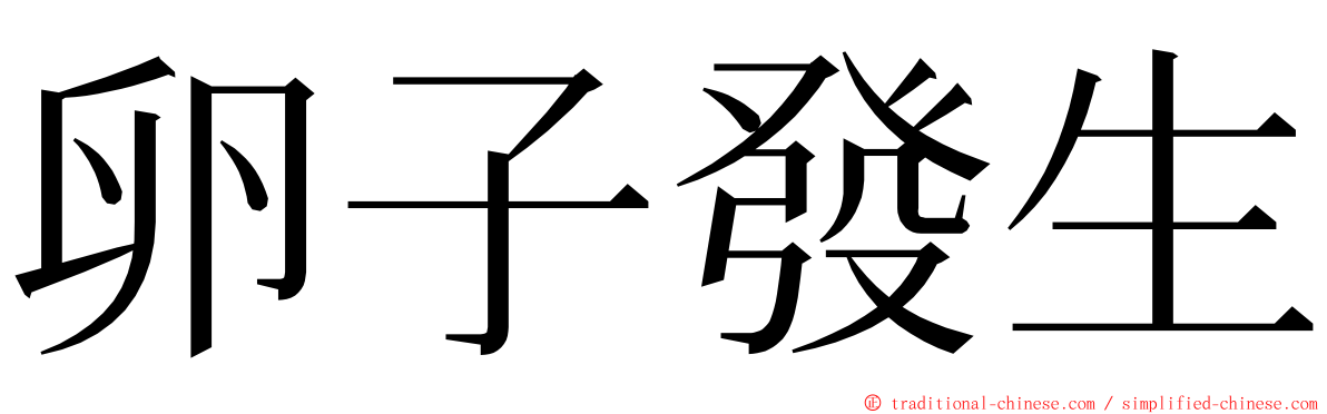 卵子發生 ming font