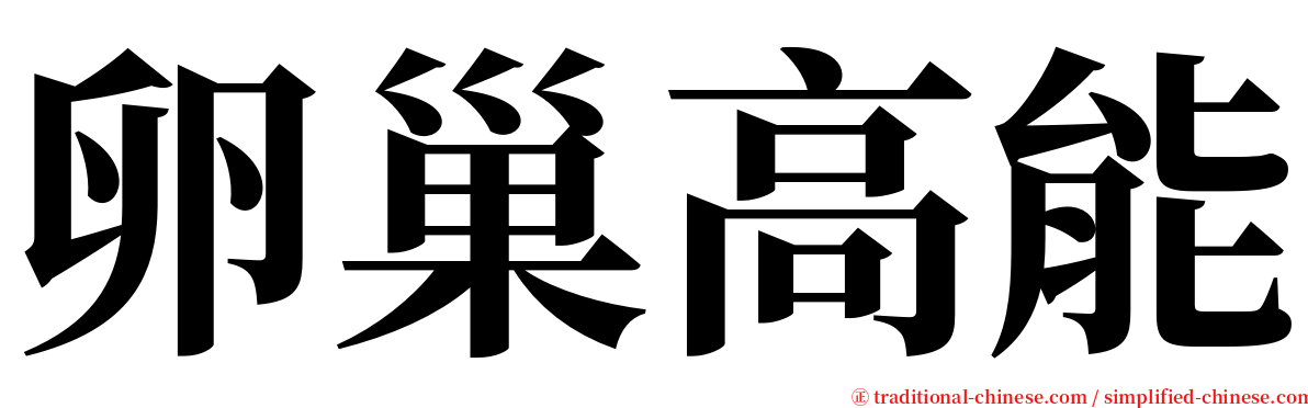 卵巢高能 serif font