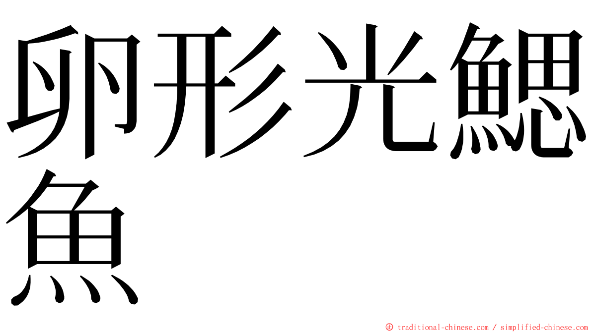 卵形光鰓魚 ming font