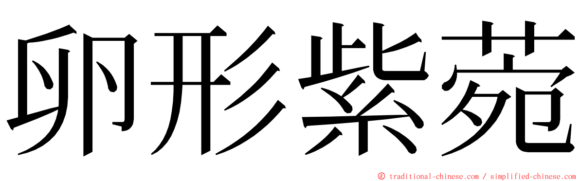 卵形紫菀 ming font