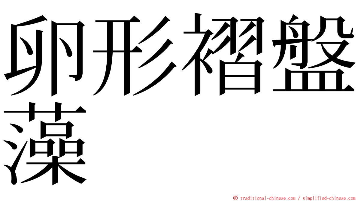 卵形褶盤藻 ming font