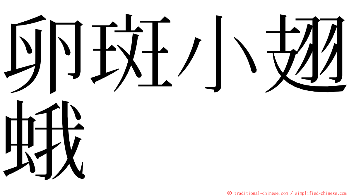 卵斑小翅蛾 ming font