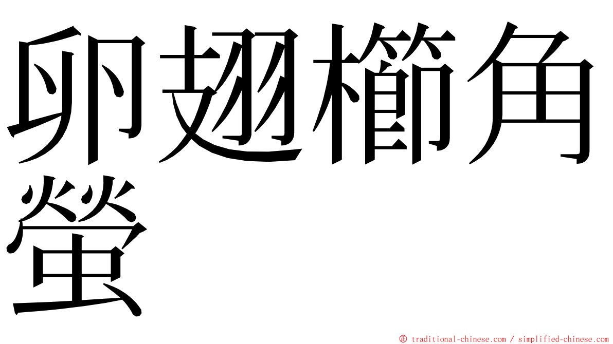 卵翅櫛角螢 ming font