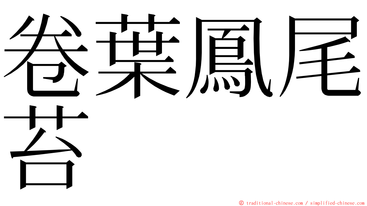 卷葉鳳尾苔 ming font