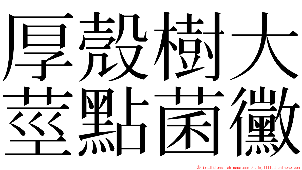 厚殼樹大莖點菌黴 ming font