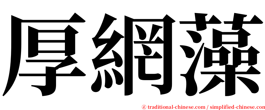 厚網藻 serif font