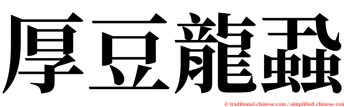 厚豆龍蝨 serif font