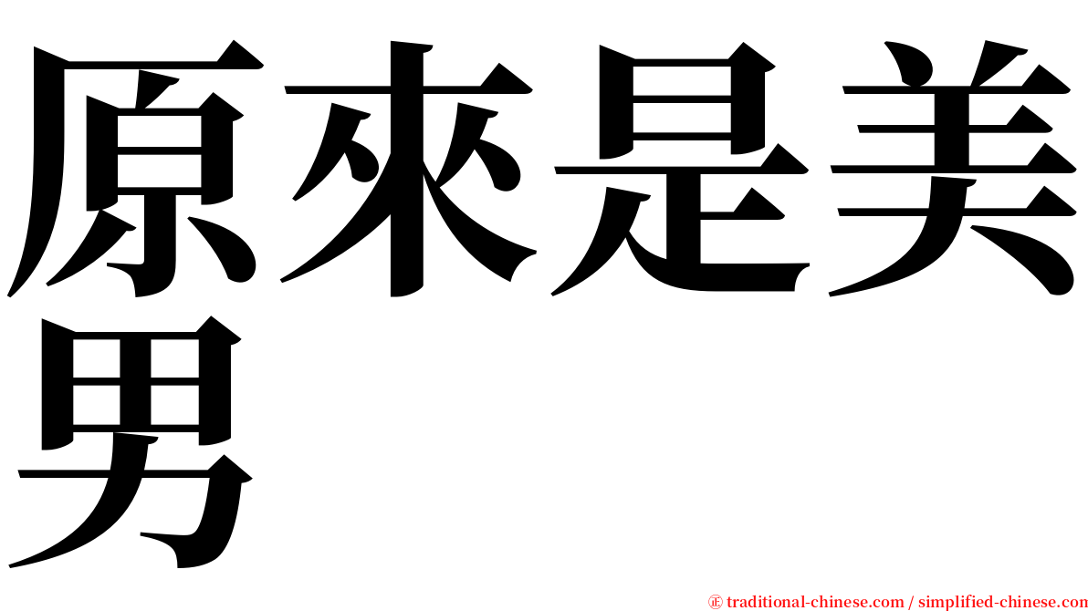 原來是美男 serif font