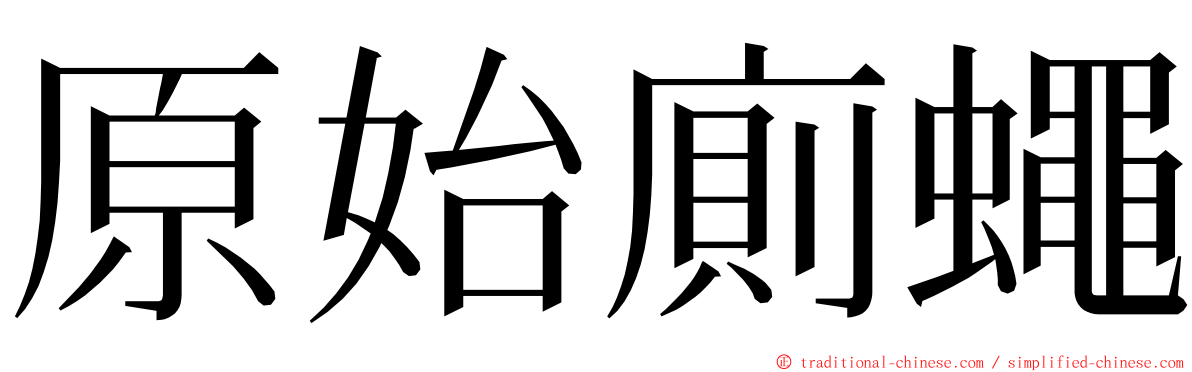 原始廁蠅 ming font