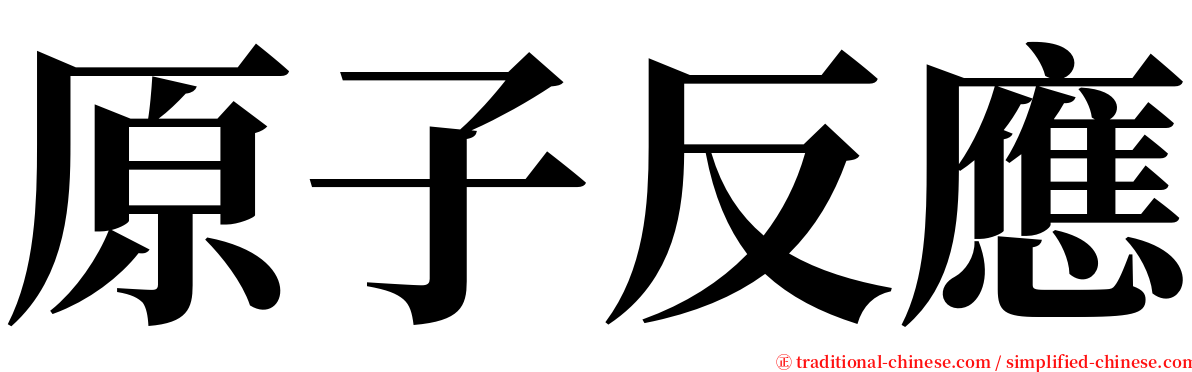 原子反應 serif font