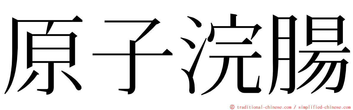 原子浣腸 ming font