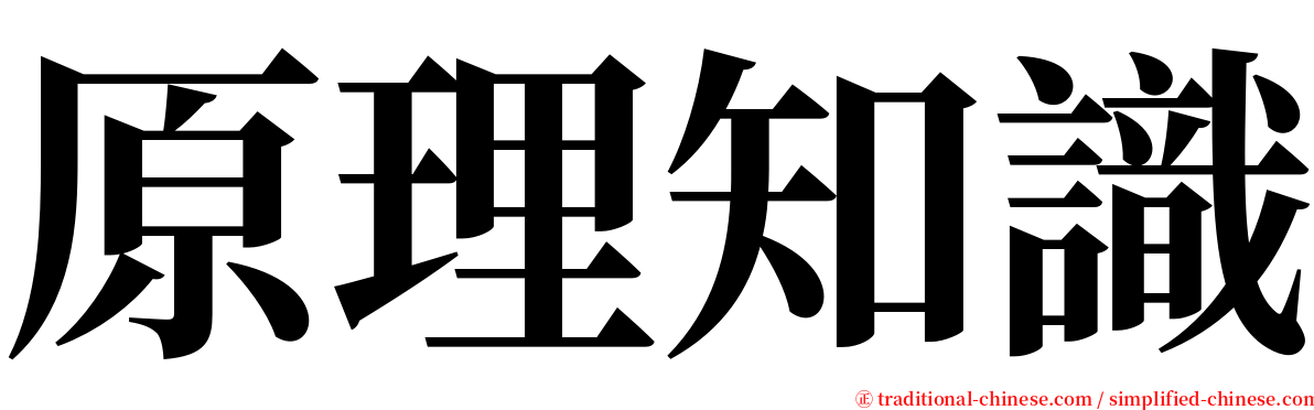 原理知識 serif font