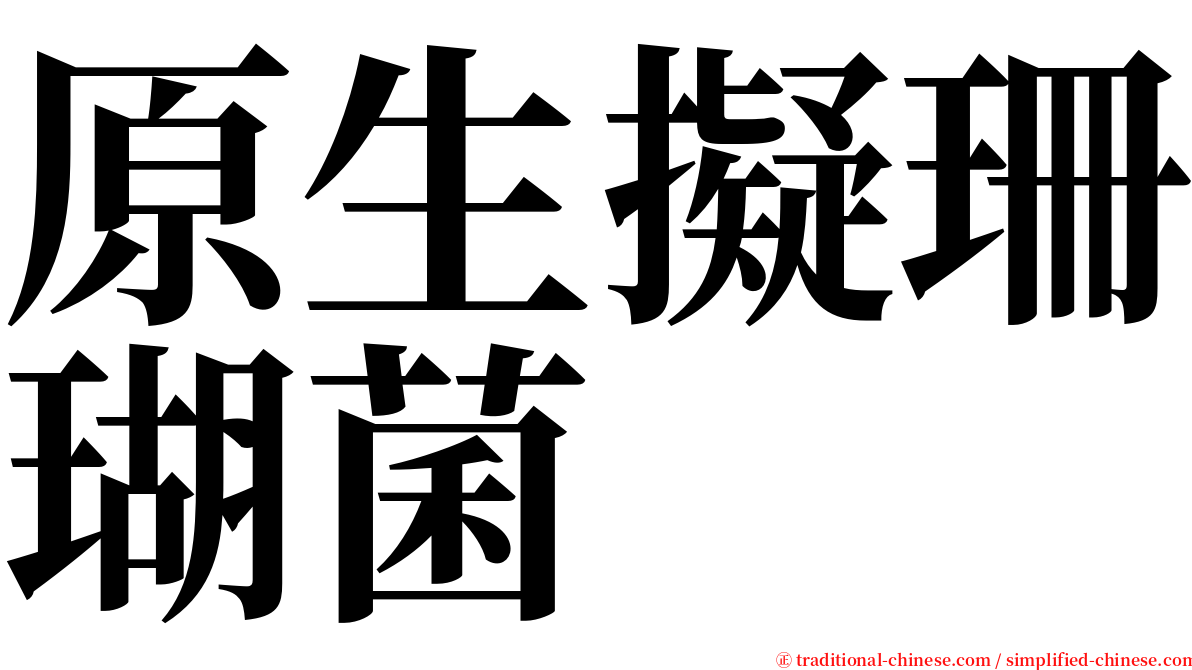 原生擬珊瑚菌 serif font