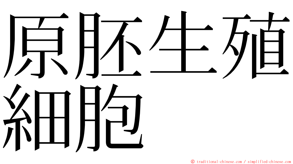 原胚生殖細胞 ming font