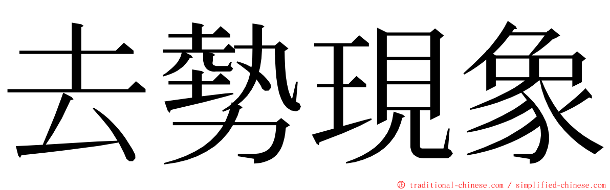 去勢現象 ming font