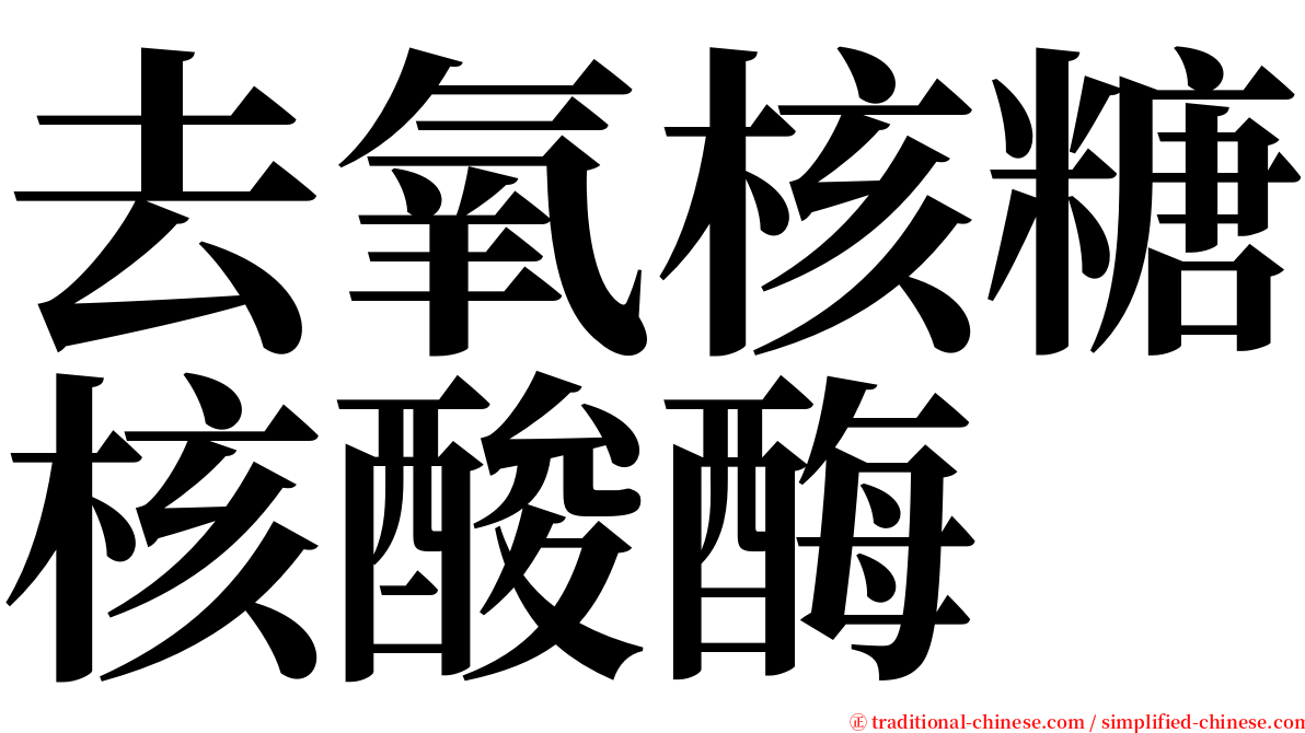 去氧核糖核酸酶 serif font