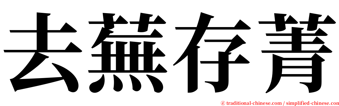 去蕪存菁 serif font