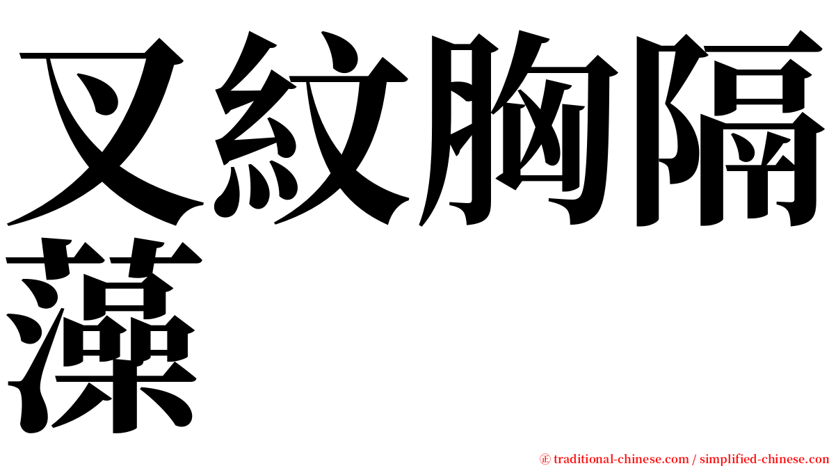 叉紋胸隔藻 serif font