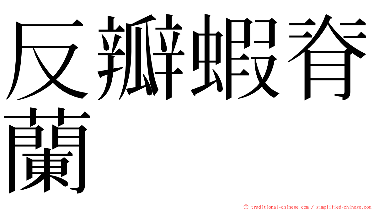 反瓣蝦脊蘭 ming font