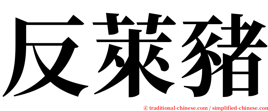 反萊豬 serif font