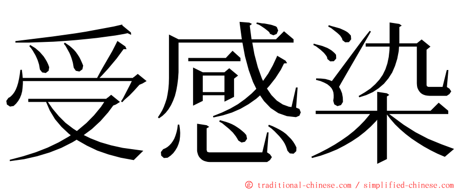 受感染 ming font