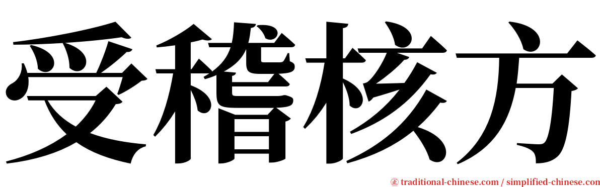 受稽核方 serif font