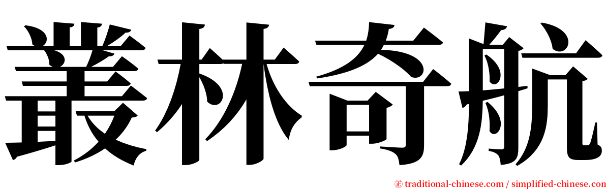 叢林奇航 serif font