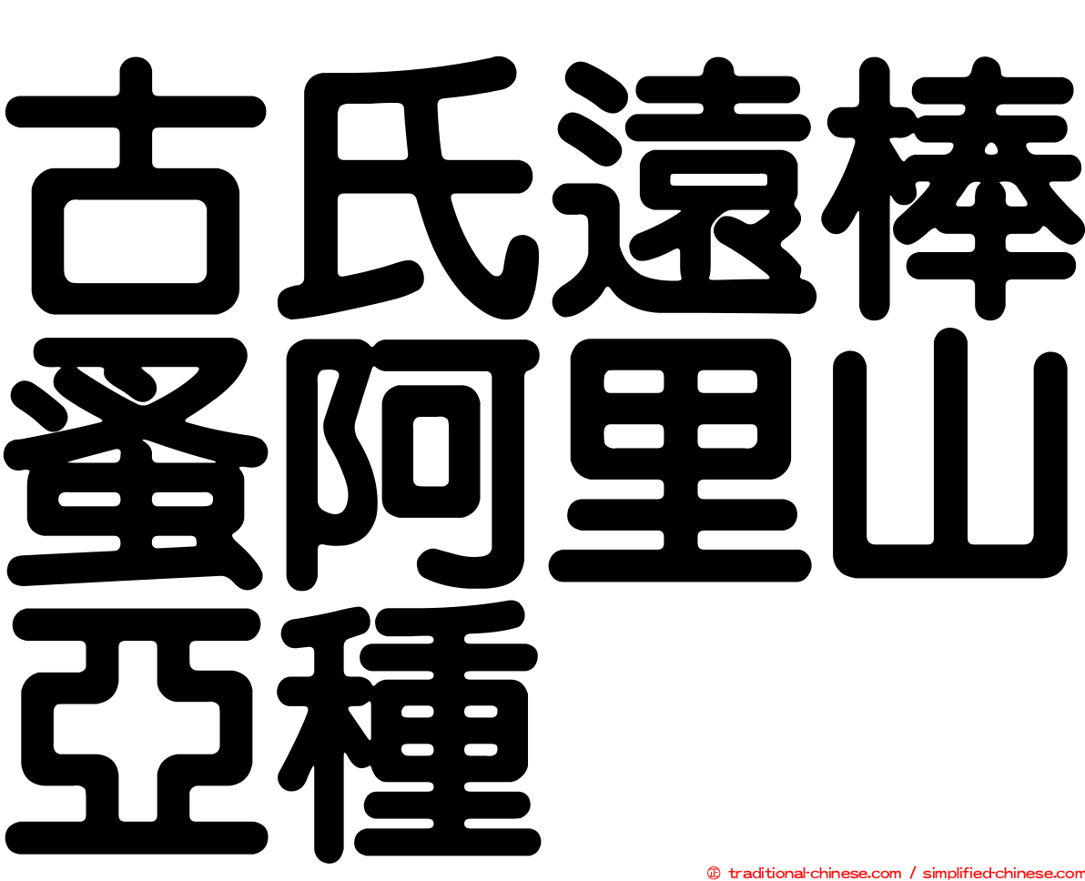 古氏遠棒蚤阿里山亞種