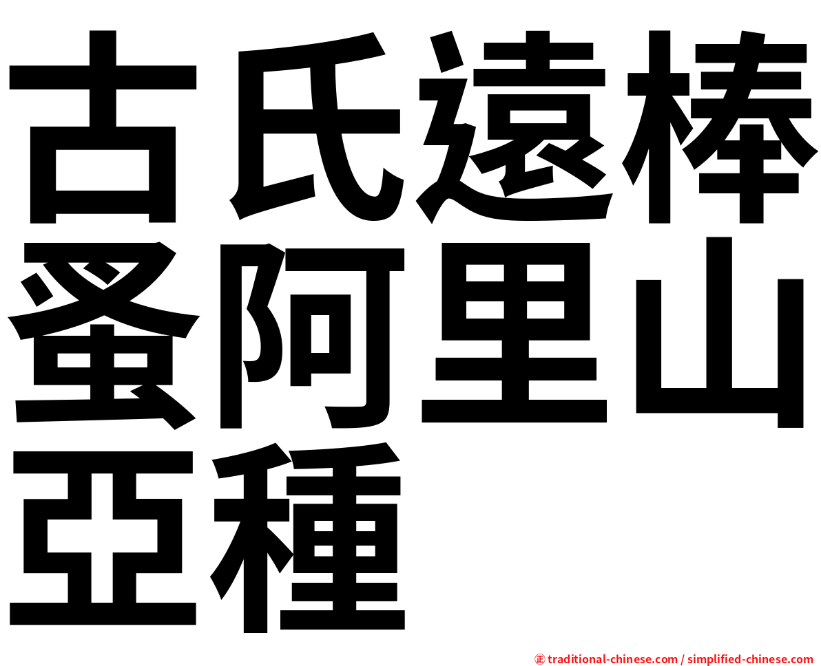 古氏遠棒蚤阿里山亞種