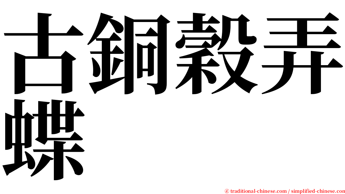 古銅穀弄蝶 serif font