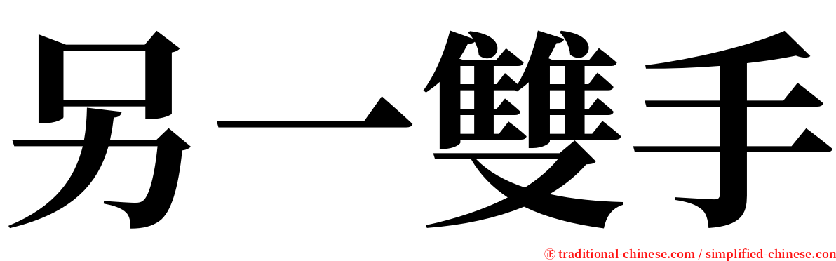 另一雙手 serif font