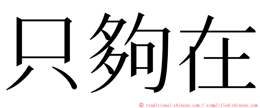 只夠在 ming font