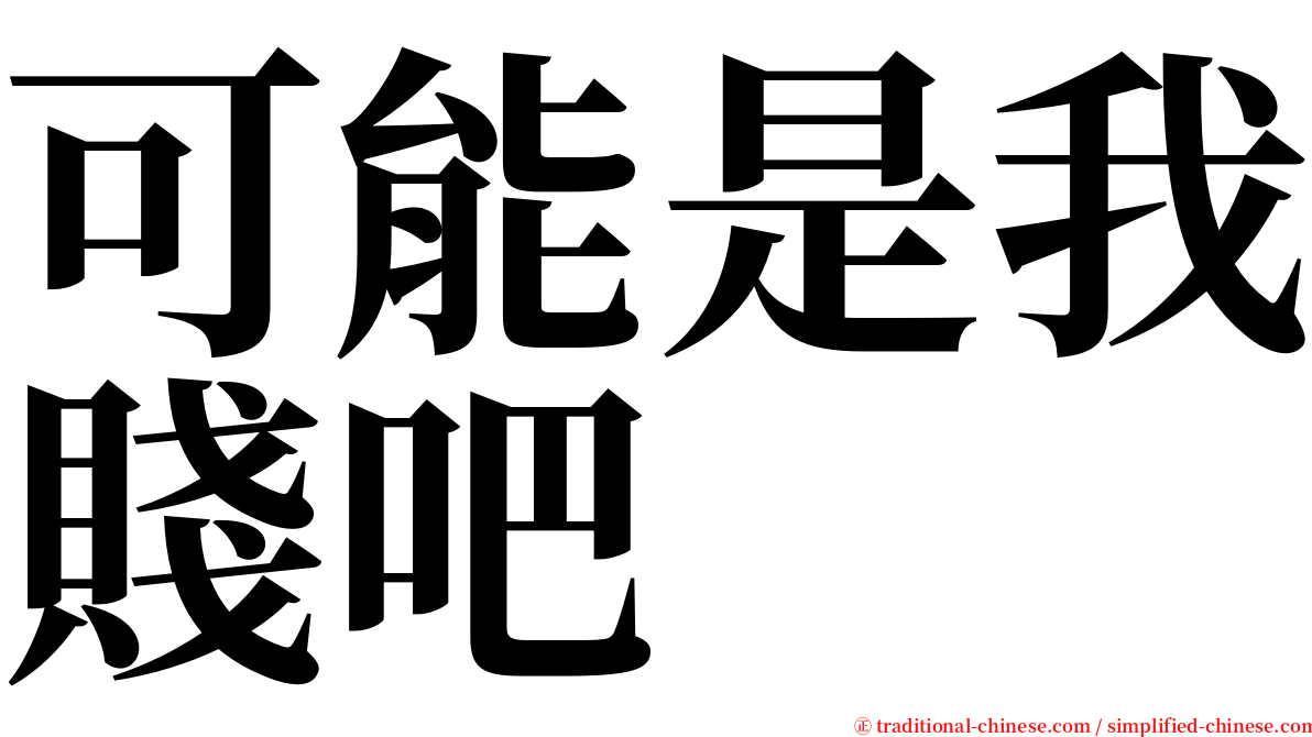 可能是我賤吧 serif font